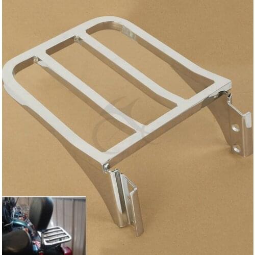 Motorcycle Sissy Bar Backrest Rear Luggage Rack For Harley Heritage Softail Dyna Fatboy