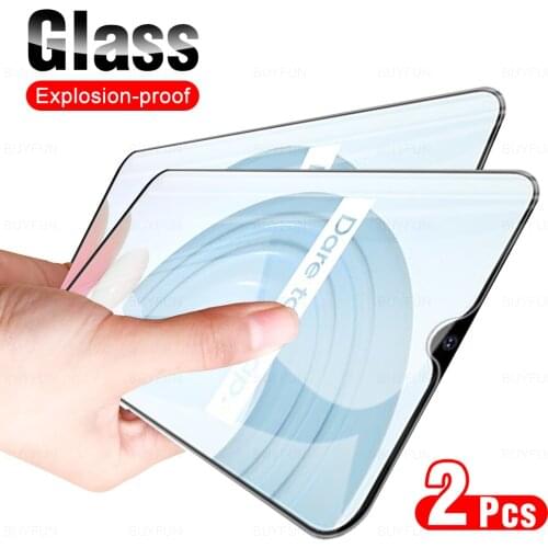 2Pcs Full Cover Protective Glass For OPPO Realme C21Y 2021 Phone Screen Protector Glasses Film For Realmy Realmi C 21Y 21 Y 6.5"