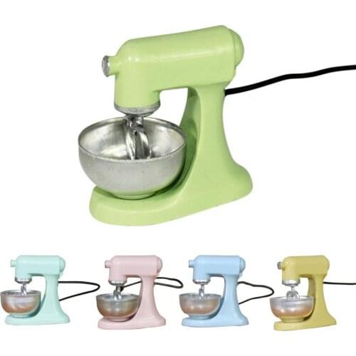 1/12 Dollhouse Kitchen Scene Mini Mixer Simulation Model Toy DIY Crafts Props Decoration Accessories Gifts For Children