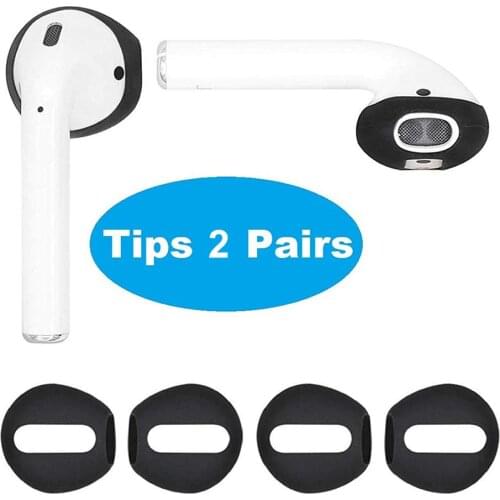 2 Pairs Ultra-slim Silicone Protector Case Cover for Apple AirPods Ear Buds Tip