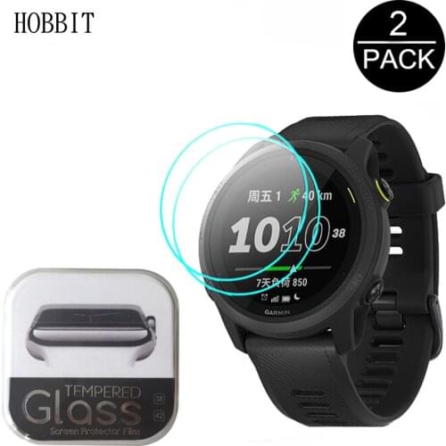 2PCS 9H Anti-Scratch Clear Glass For Garmin Forerunner 745 Forerunner745 Tempered Glass Screen Protector Smart Watch Accessories