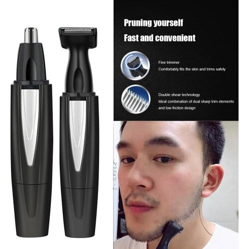 2 in 1 Nose Hair Trimmer Nose Hair Cutter For Men Nasal Wool Implement Electric Shaving Tool Portable Men Face Care Accessories
