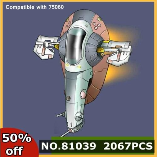 IN STOCK 2067pcs Slave I Compatible With Wars 75060 05037 Star Space Building Blocks Bricks Accessories Toys 81039 Lepinbricks