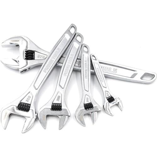 6/8/10/12/15" High Quality Streamlined Adjustable Wrench Multi-function Universal CR-V Monkey Spanner Hand Tools for Bike or Car