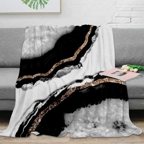 Agate Glitter Glam Texture Throw Blanket Warm Soft Blanket Flannel Blanket For Bed Sofaroom