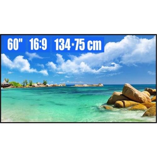 ALR Ambient Light Rejecting Fixed Frame Projection Screen 60" Ultra-Narrow Border Black Crystal Anti-Light Projector Screen