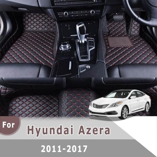 RHD Carpets Car Floor Mats For Hyundai Azera 2017 2016 2015 2014 2013 2012 2011 Anti-Dirty Accessories Interior Styling Cover