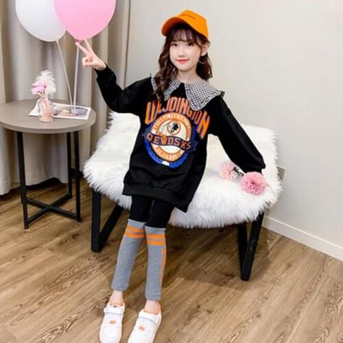 Children Clothes Autumn Cartoon Girls Sets Long Sleeve Tracksuit 5-14 Years Fashion Girls Clothing Sport Suit Kids Clothes Sets