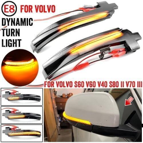 For Volvo V40 CC II V60 S60 2011-2018 S80 V70 III Dynamic LED Rearview Mirror Sequential Turn Signal Indicator Lamp
