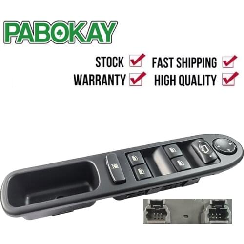 6554.KT 6554KT LHD Master Power Window Control Switch Electric For Peugeot 307 Break 2000-2014 307SW 2002-2014 307CC 2003-2014