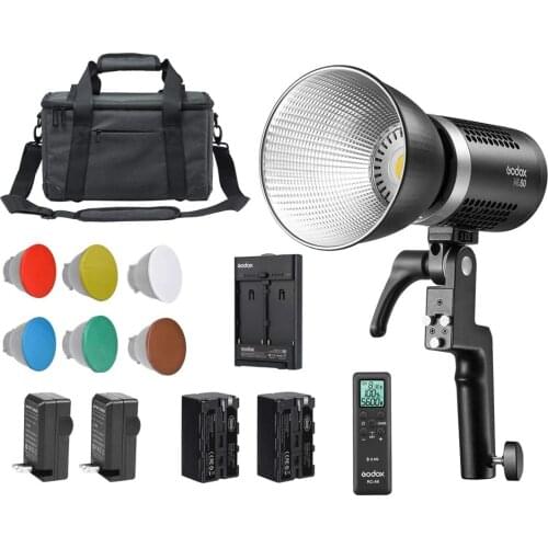 Godox ML60 LED Light, 60W Portable Handheld LED Video Light, 0%~100% Brightness Adjustment, Support NP-F970 Battery