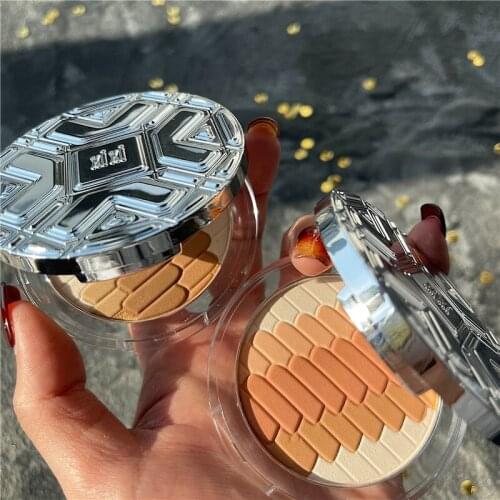 Matte Highlighter Powder Makeup Face Contour Shimmer Illuminator Face Blush Highlight Bronzer Palette Cosmetic Cheek Blusher