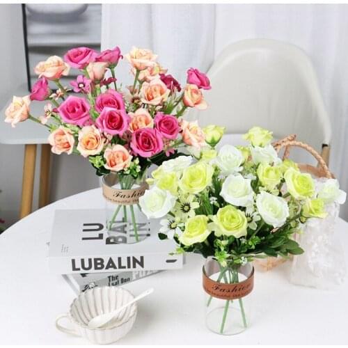 Artificial Flowers Silk Rose Single Stem For Wedding Bouquet Floral Arrangements Home Party Centerpiece Decoration Plants