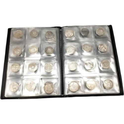 Chinas old coins collection book 120 silver coins