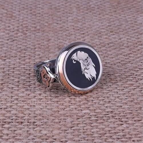 Eagle Motif 925 Sterling 925 K Silver Ring