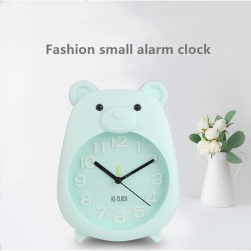 Creative New Product Student Three-dimensional Cartoon Bear Alarm Clock Home Decoration Personality Jumping Second Clock
