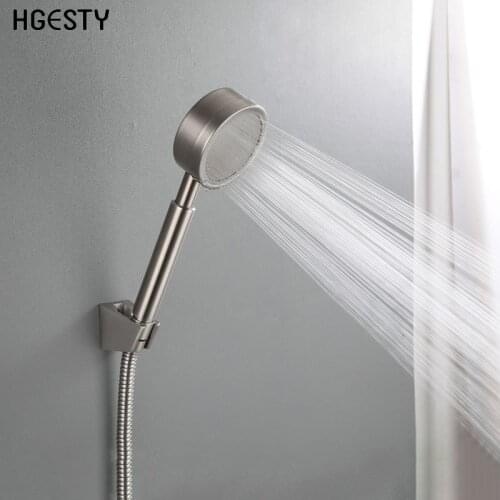 Bathroom Shower Head Pressure Booster Water Saving Stainless Steel Shower Head Set Handheld Shower Head Hand Sprayer Hose Holder