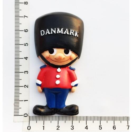 Danish Soldiers)Fridge Magnet,Creative Travel Commemorate Crafts 3D Ornaments Magnetism Resin Material Refrigerator Stickers