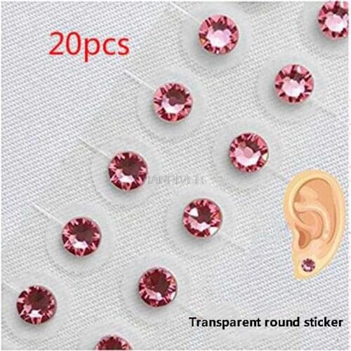 Magnetic Bead /5 colors crystal ear Patch Transparent Tape Anti-allergic Magnetic therapy Ear Pressure Paste Ear Auriculotherapy