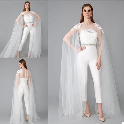 2020 New Wedding Jacket Long Sleeves Appliques Lace White Ivory Tulle Bridal Bolero Jackets Button Back Top Wedding Wrap