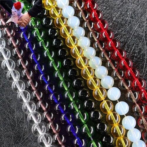 OMH Z10 4 6 8 10 12mm Natural Polished Black White Color Agates Loose beads For Diy Bracelets Making Crystal Glass Round Beads