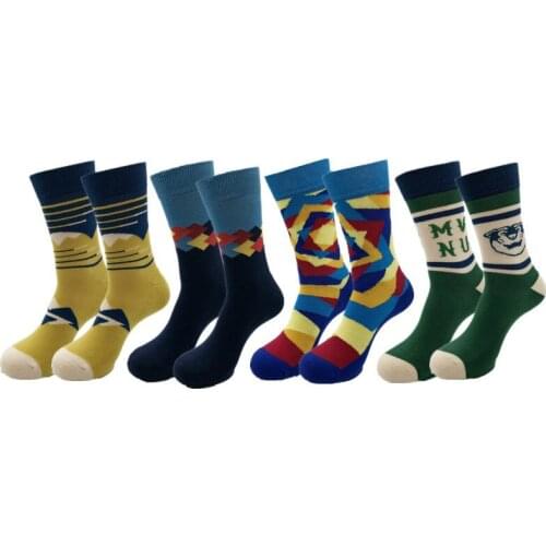 Peonfly Fashion Novelty Cartoon Cotton Hip Hop Harajuku Kawaii Pink Fruit Animal Print Beer Funny Casual Socks Gifts for Mens