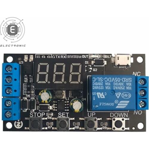 DC 5V12V24V Fully Compatible Trigger Cycle Timing Industrial Anti-overshoot Delay Relay Module