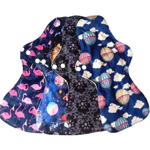 Lecy Eco Life 1pc 13" length new coming printed washable cloth sanitary pads with wings