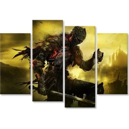 Soul of Cinder 4 Pcs/set Wall Canvas Paintings Dark Souls 3 Game Picture for Living Room Home Decor B0020