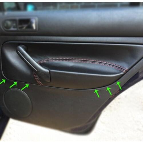 Only 4 Doors Car Soft Leather 1PC Passenger Door Armrest Cover For VW Golf 4 MK4 Bora Jetta 1999 2000 2001 - 2005 Interior Trim