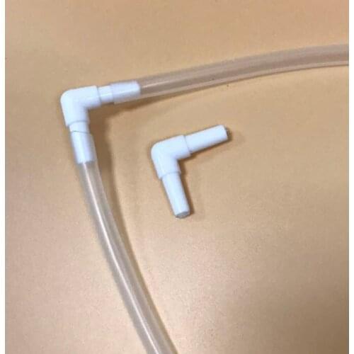 10pcs/lot 4mm Aquarium Air Tube Connector 2 ways Elbow Fish Tank Air Pump Connectors Control Valve Air Pipe Tubes Accessories