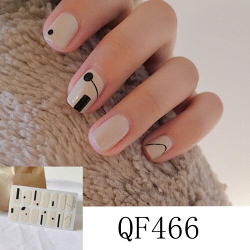 14pcs/sheet Glitter Gradient Color Nail Stickers Nail Wraps Full Cover Nail Polish Sticker DIY Self-Adhesive Nail Art Decoration