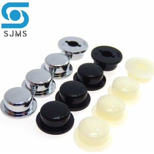 20Pcs Silver plating Tactile Push Button Cap GJW102 Switch Button Hat 9.1*4.5mm Inner Hole 3.4mm For 6 * 6 mm Tact Micro Switch