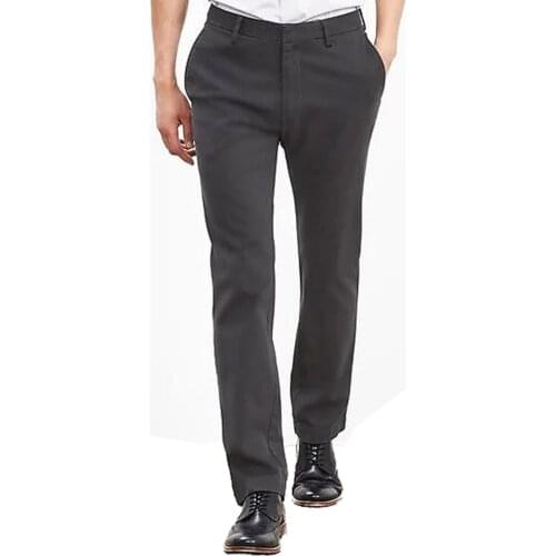 2020 Heavy Weight Stretch Cotton Chinos Custom Made Dark Grey Cotton Pants Men Tailored Winter Autumn Spring Warm Khakis Trouser