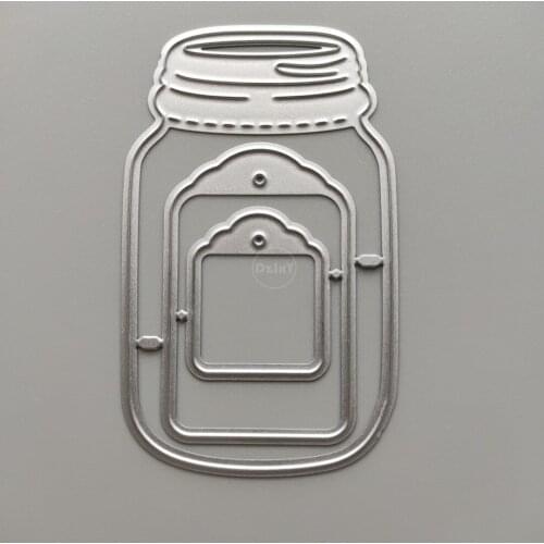 2021 Glass Bottle Metal Cutting Dies DIY Scrapbooking Paper Photo Album Crafts Mould Cards Embossing Mold Stencils for Decor