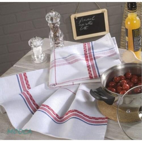 3pcs 50x70cm cotton line blending kitchen towels scouring pad quality colorful plaid kitchen napkin