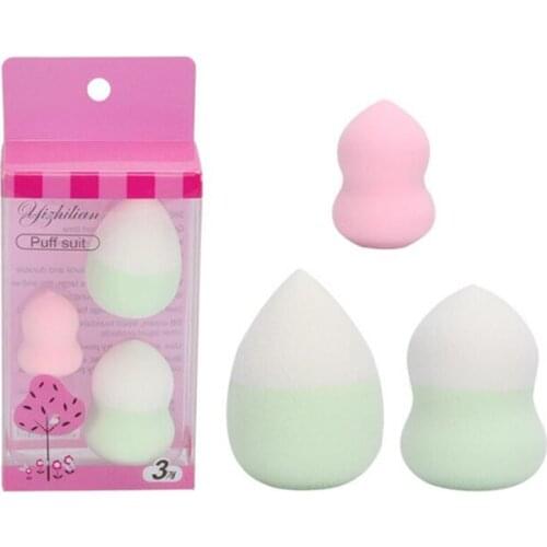3pcs/set Cosmetic Powder Puff Smooth Womens Makeup Foundation Sponge Puff Beauty To Make Up Tools Accessories Water-drop Shape