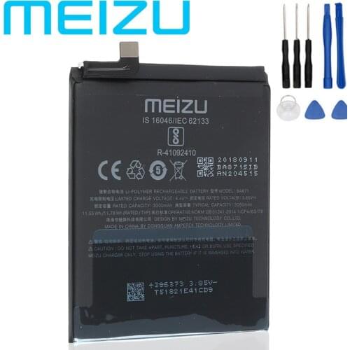 Meizu 100% Original 3060mAh BA871 Battery For Meizu Meilan M15 Smartphone Latest Production High Quality Battery+Tracking Number