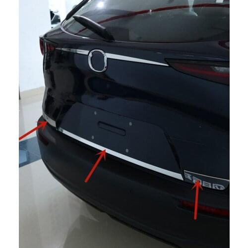 For mazda cx30 cx-30 cx 30 2019 2020 accessories stainless steel rear trunk cover trim tail gate cover trim 3pcs