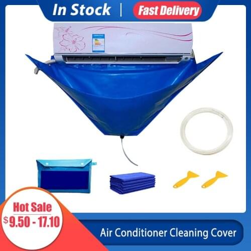 Air Conditioner Cleaning Cover With Water Pipe Protection Cleaning Cover Washing Bag For Wall Mounted Air Conditioner Below 1.5P