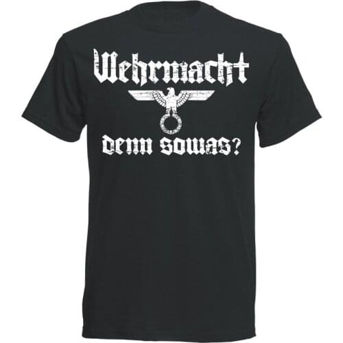 T-Shirts 2019 Brand Clothes Slim Fit Printing Fashion T-Shirt Men Clothing T-Shirt Wehrmacht Denn Sowas? T Shirts For Men