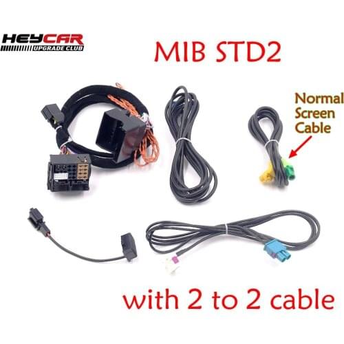 MIB STD2 ZR NAV Discover Pro Radio Adapter Cable Wire Harness With 2 to 2 Cable For Golf 7 MK7 Passat B8 Tiguan MQB CAR