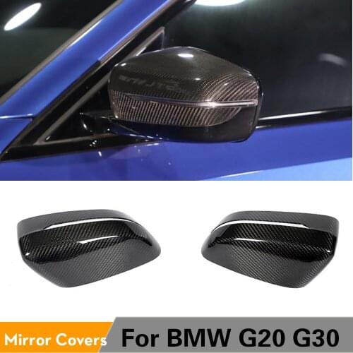 Car Rearview Mirror Covers Caps for BMW 3 Series G20 5 Series G30 2019 2020 Mirror Covers Caps Shell Carbon Fiber