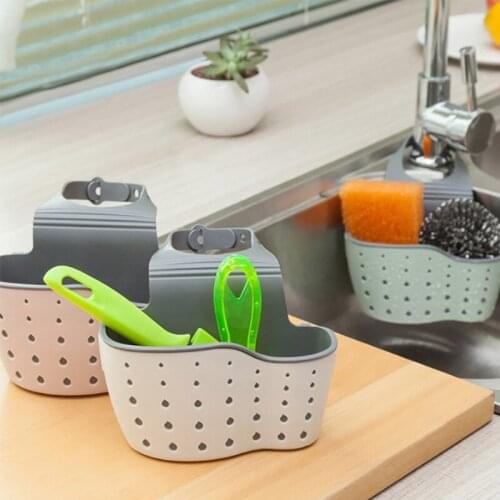 Kitchen sponge sink, silica gel storage basket, laundry cloth or toilet accessories, drainage rack, portable and easy to clean