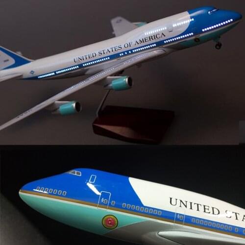 1:150 Scale Airplane Model B747 Aircraft Air Force One with Llight And Wheels Resin Model Collection Gfit Wholesale price