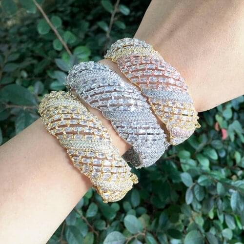 ModemAngel Fashion New Geometric Shape Gold Jewelry For Women Wedding Bracelets & Bangles Rings Set