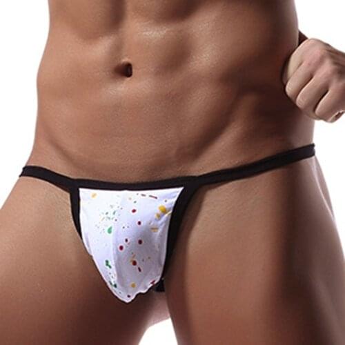 Brand New Mens Sexy Lingerie T-Back G-String Thong Bikini Underwear Pouch Panties Thongs Jockstrap Men Gay Sexy Underwear 2021