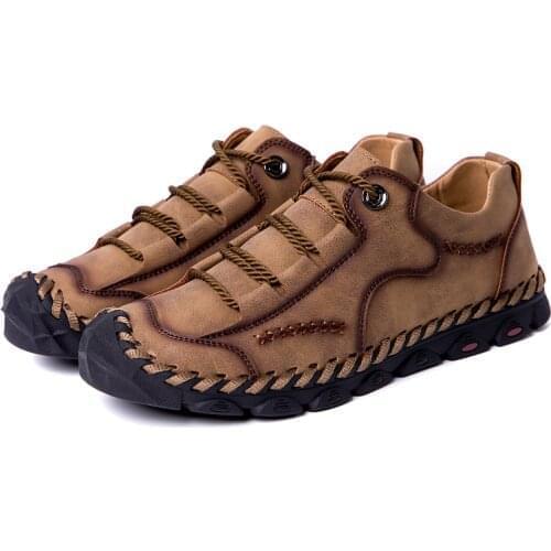 New Men Hot Sale Moccasins Tooling Shoe Leather Shoes Casual Sneakers Men Shoes Driving Shoes Comfortable Quality Leather Shoes