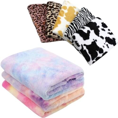 45*150cm Leopard Rainbow Baby Blankets Newborn Soft Sleeping Coral Fleece Bebe Wrap Bedding Set 45*150cm Nap DIY Sheet Blanket