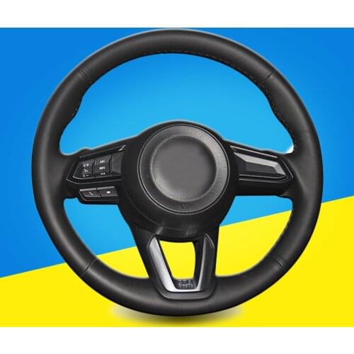 Car Braid On The Steering Wheel Cover for Mazda 3 Axela 2017 Mazda 6 Atenza 2017 2018 CX-5 CX5 2017 Mazda Steering Wheel Covers